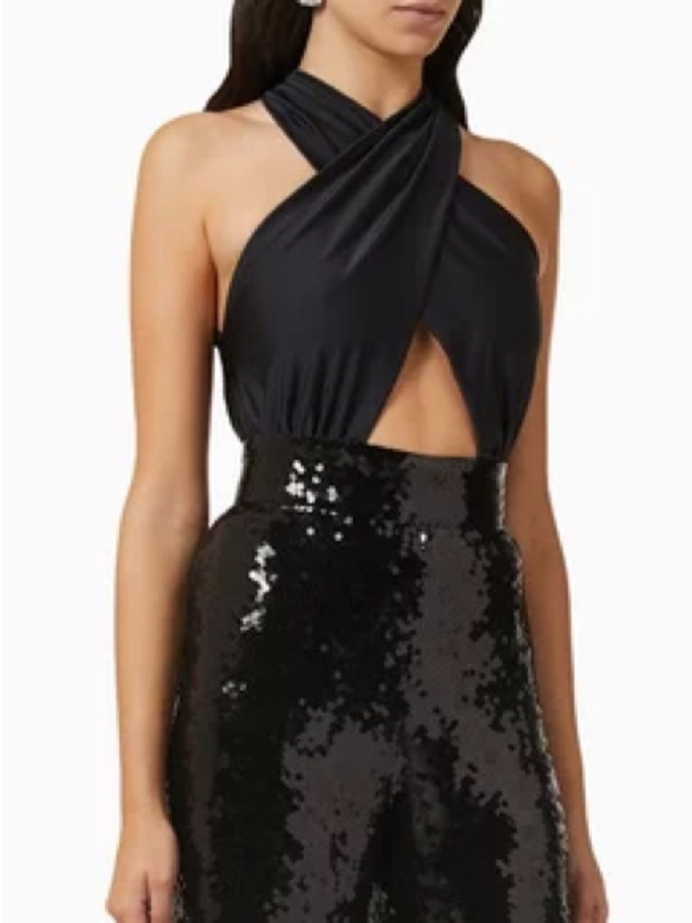 ANDAMANE “HOLA” BODYSUIT, SZ S BLACK